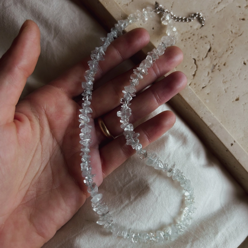 collana Chips Nic - Acquamarina